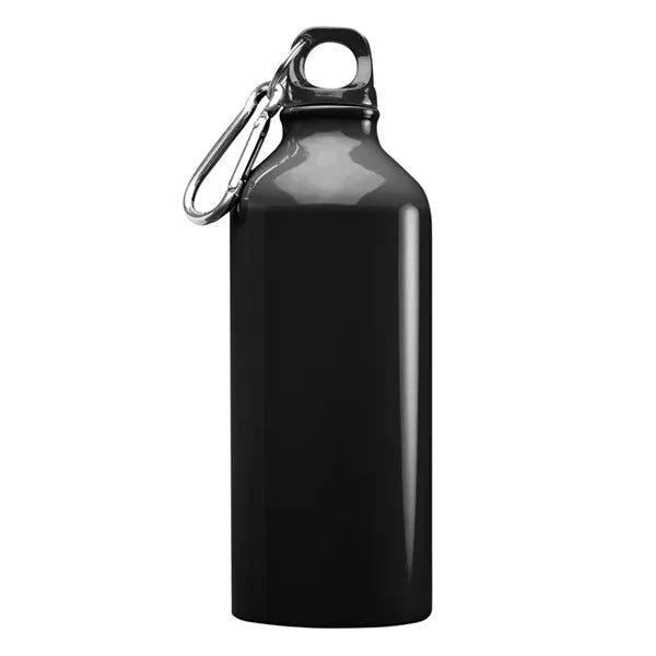 Aluminum Sports Water Bottle - Carabiner, 20 oz.