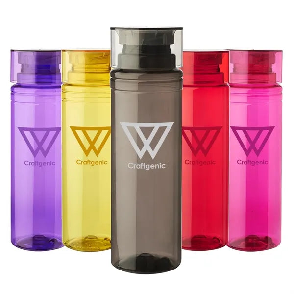 Cylindrical Plastic Water Bottles Single Wall 30 oz.