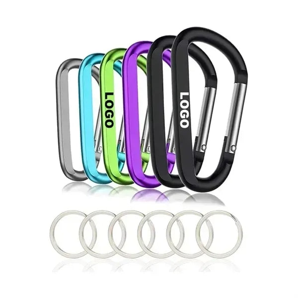 2.5" Aluminum D-Ring Carabiner Keychain Clips