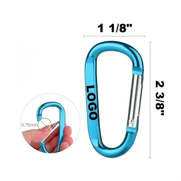 2.5" Aluminum D-Ring Carabiner Keychain Clips