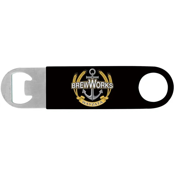White Vinyl Grip Bottle Opener