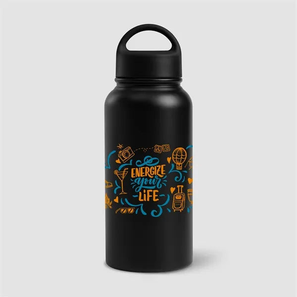 31oz. Double Wall Recycled Stainless Steel Bottle- Color Jet