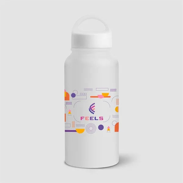 31oz. Double Wall Recycled Stainless Steel Bottle- Color Jet