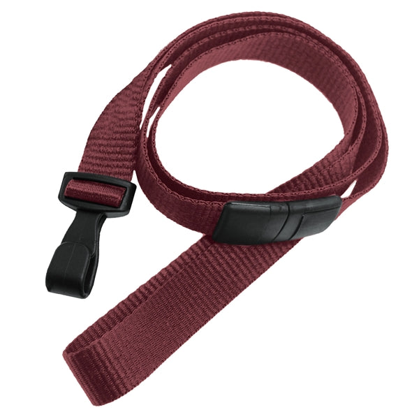 5/8" Blank Breakaway Lanyards with Wide Plastic Hook