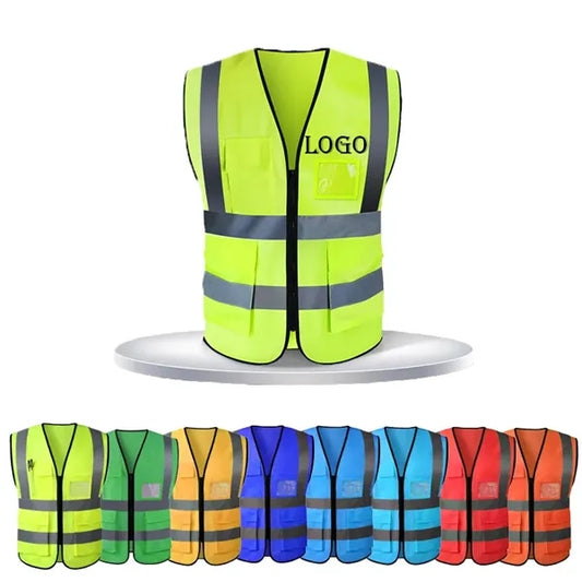 High-Visibility Zippered Reflective Safety Vest