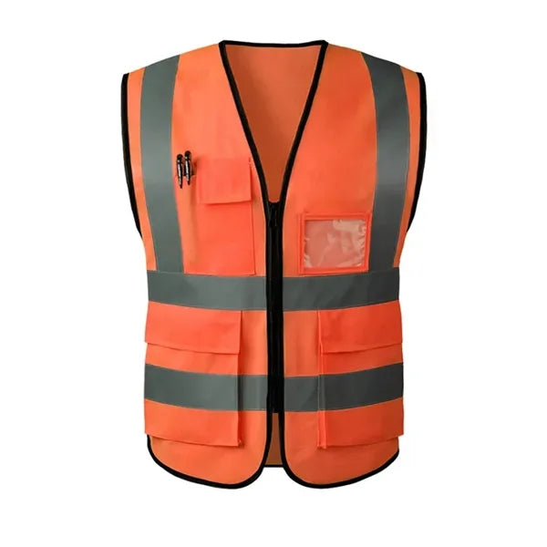 High-Visibility Zippered Reflective Safety Vest