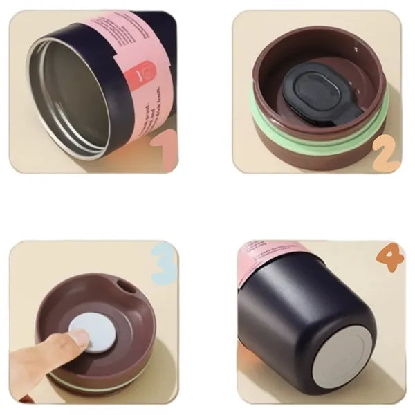 12OZ Portable Colorful Sliced Insulated Coffee Cup