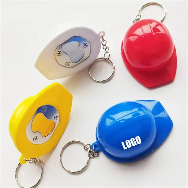 Safety Helmet Bottle Opener Keychain