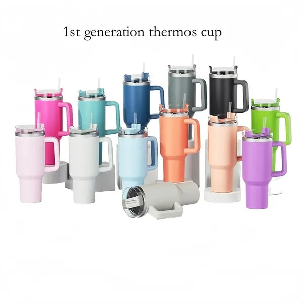 40OZ Vacuum Insulated Travel Iced Cup With Lid And Straw