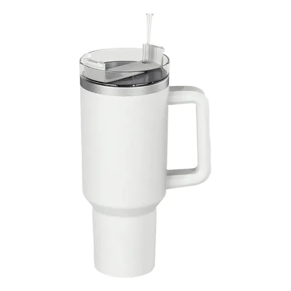 40OZ Vacuum Insulated Travel Iced Cup With Lid And Straw