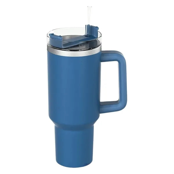 40OZ Vacuum Insulated Travel Iced Cup With Lid And Straw