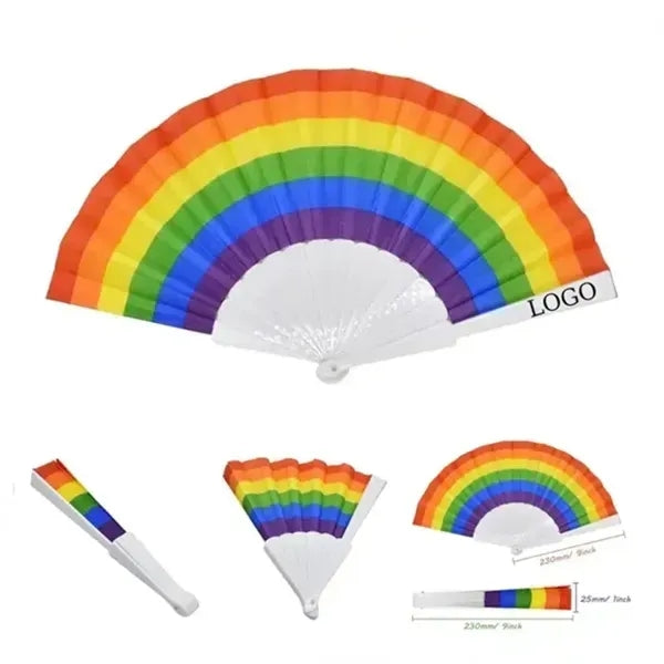 Rainbow Pride Folding Fan