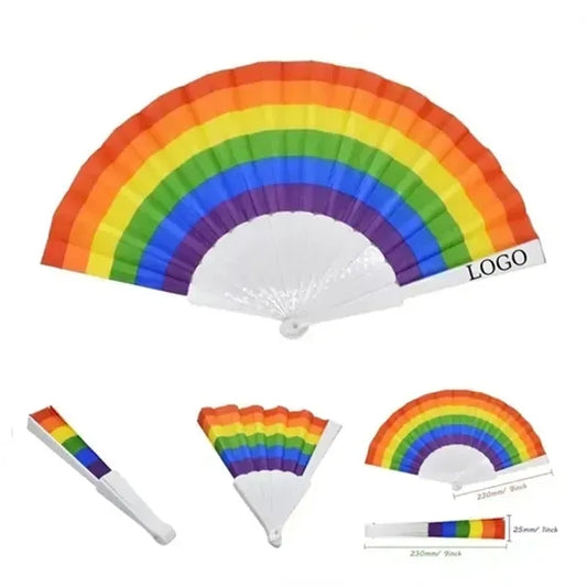 Rainbow Pride Folding Fan