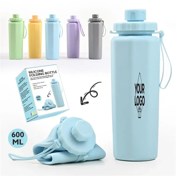 20oz Collapsible Silicone Water Bottle