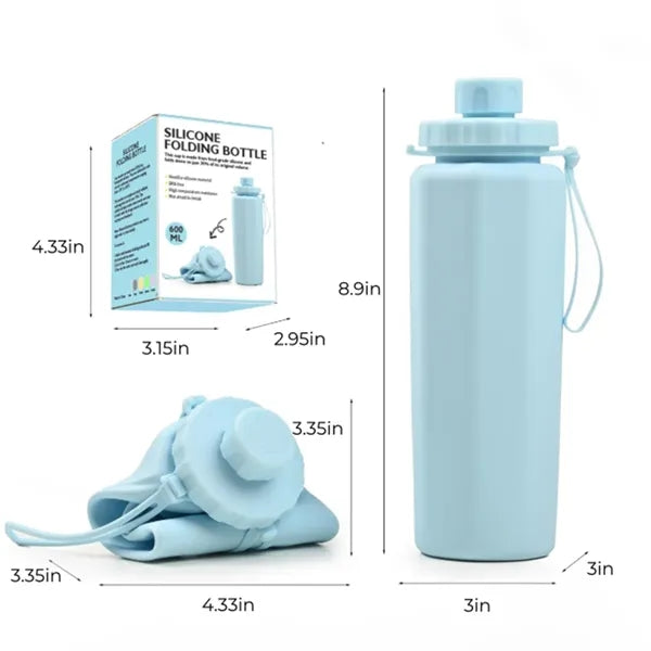 20oz Collapsible Silicone Water Bottle
