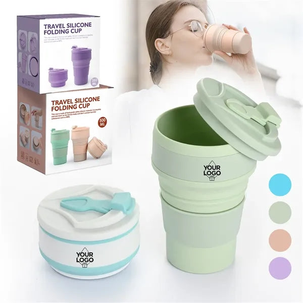 12oz 17oz 22oz Collapsible Silicone Travel Cup