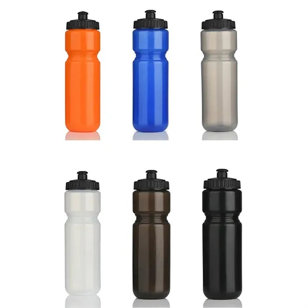 28 oz Custom Push Lid Plastic Water Bottles