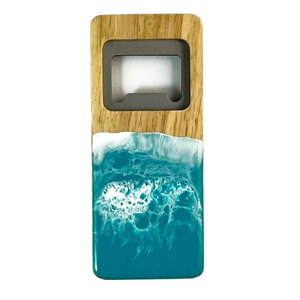 Ocean wood bottle opener