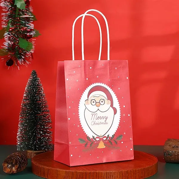 Christmas-Themed Cartoon Kraft Paper Bag