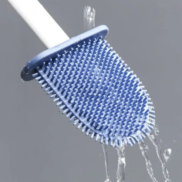 Non-Slip Wall Mount Toilet Brush Set with Ventilated Holder