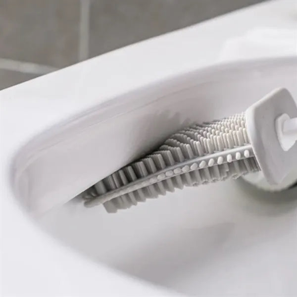 Non-Slip Wall Mount Toilet Brush Set with Ventilated Holder