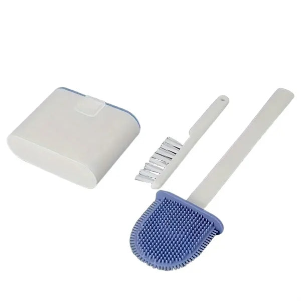 Non-Slip Wall Mount Toilet Brush Set with Ventilated Holder
