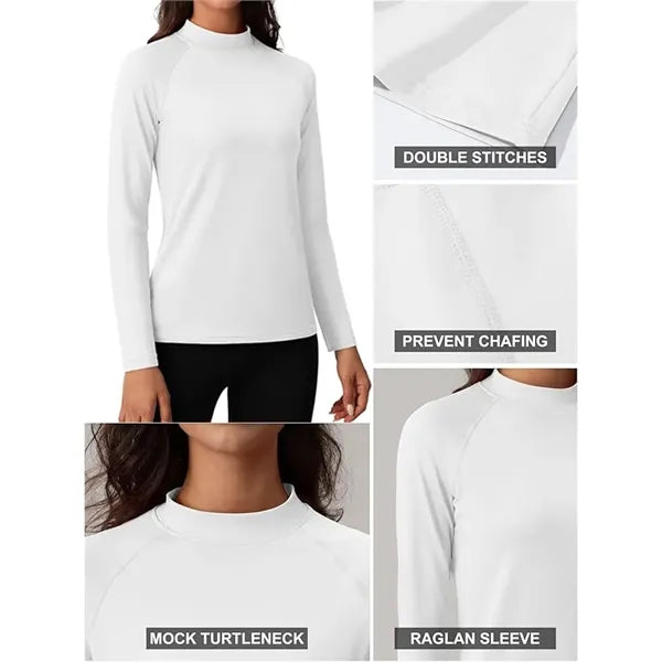 Women's Fleece-Lined Performance Mock Neck Shirt