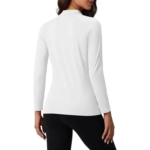 Women's Fleece-Lined Performance Mock Neck Shirt