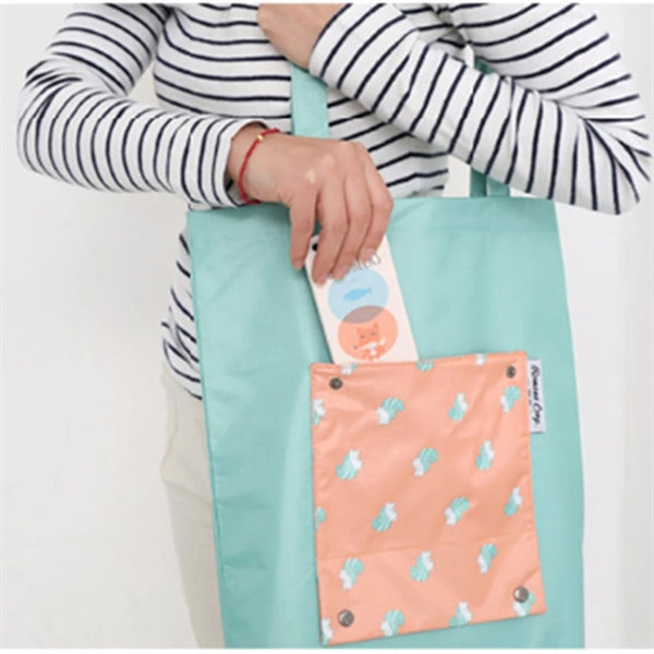 Folding Grocery Bag with front pocket