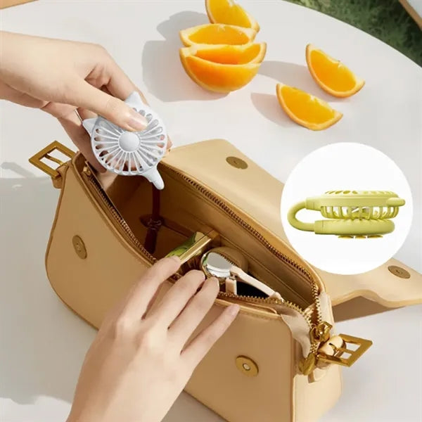 3-Speed Suction Rechargeable Adjustable Angle Handheld Fan