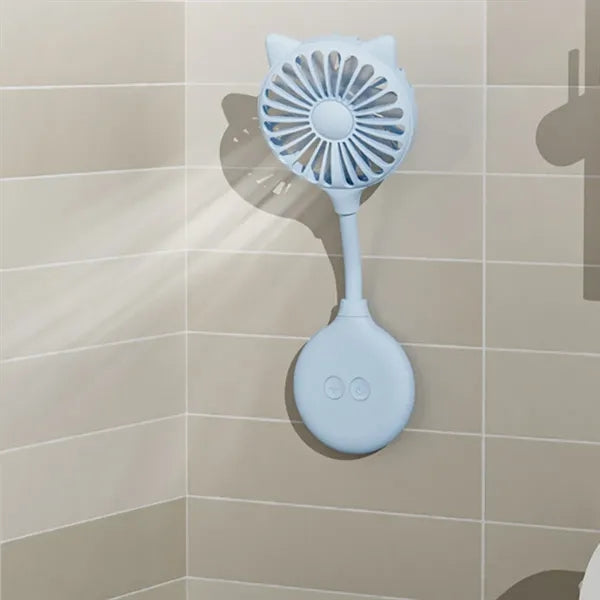 3-Speed Suction Rechargeable Adjustable Angle Handheld Fan
