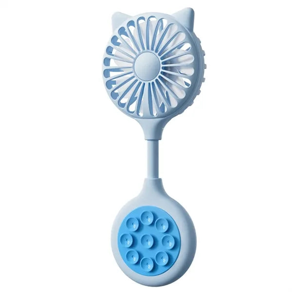 3-Speed Suction Rechargeable Adjustable Angle Handheld Fan