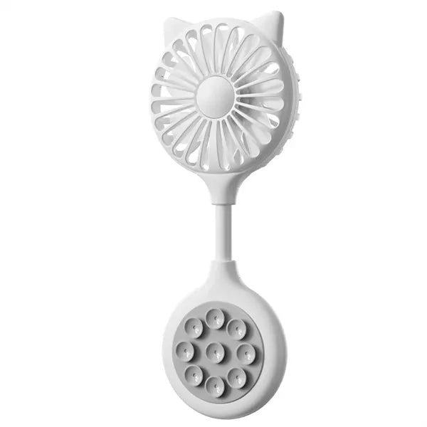 3-Speed Suction Rechargeable Adjustable Angle Handheld Fan