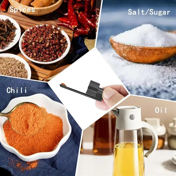 Mini Glass Spice Dispensers with Spoon