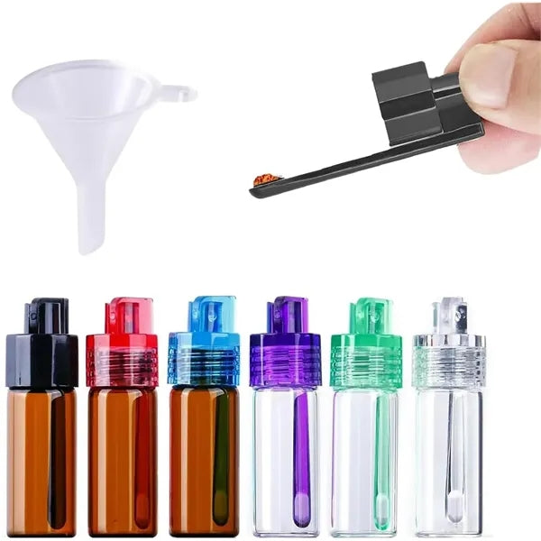 Mini Glass Spice Dispensers with Spoon