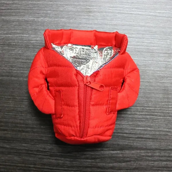 Puffy Jacket Can Koozie Insulated 12oz Beer Cooler