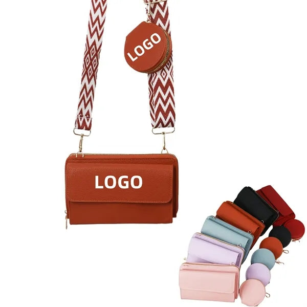 Pu Wallet Crossbody Bag With Mini Pouch Free Shipping