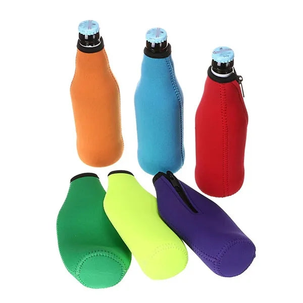 Thicken Fall-resistant Zippered Neoprene Beer Bottle Sleeve