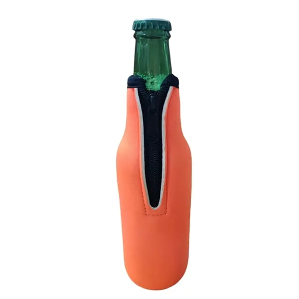 Thicken Fall-resistant Zippered Neoprene Beer Bottle Sleeve