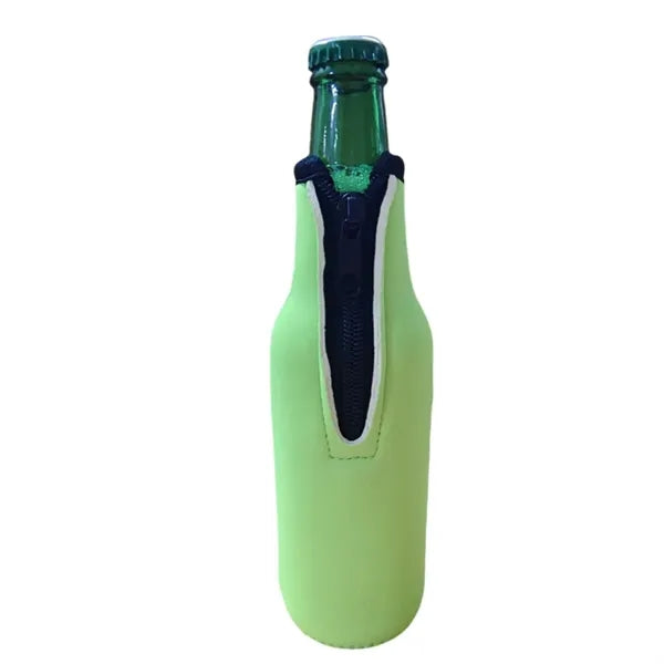 Thicken Fall-resistant Zippered Neoprene Beer Bottle Sleeve