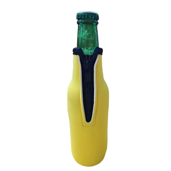 Thicken Fall-resistant Zippered Neoprene Beer Bottle Sleeve
