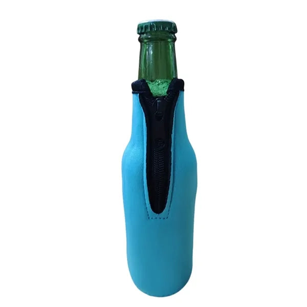 Thicken Fall-resistant Zippered Neoprene Beer Bottle Sleeve