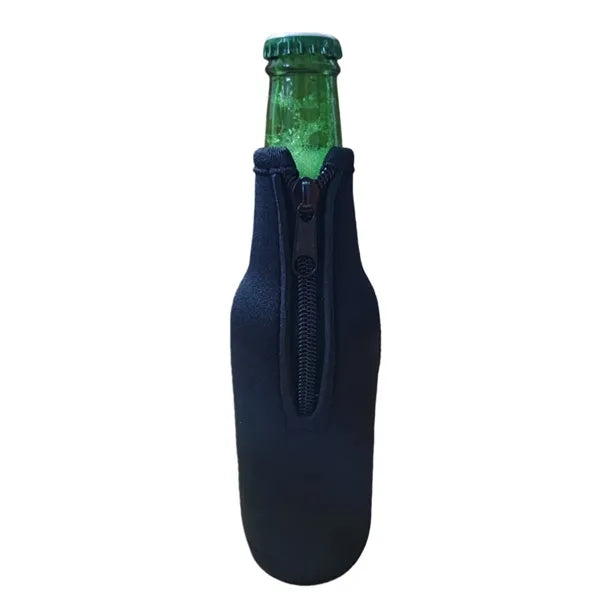 Thicken Fall-resistant Zippered Neoprene Beer Bottle Sleeve