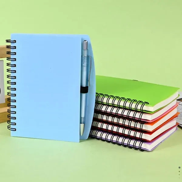 A6 Spiral Coil Notebook with Ballpoint Pen Set