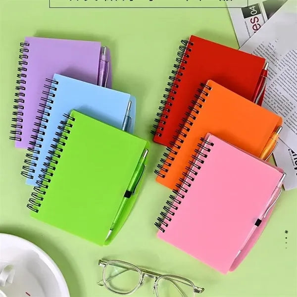 A6 Spiral Coil Notebook with Ballpoint Pen Set