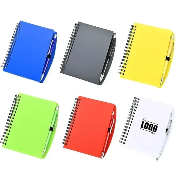 A6 Spiral Coil Notebook with Ballpoint Pen Set