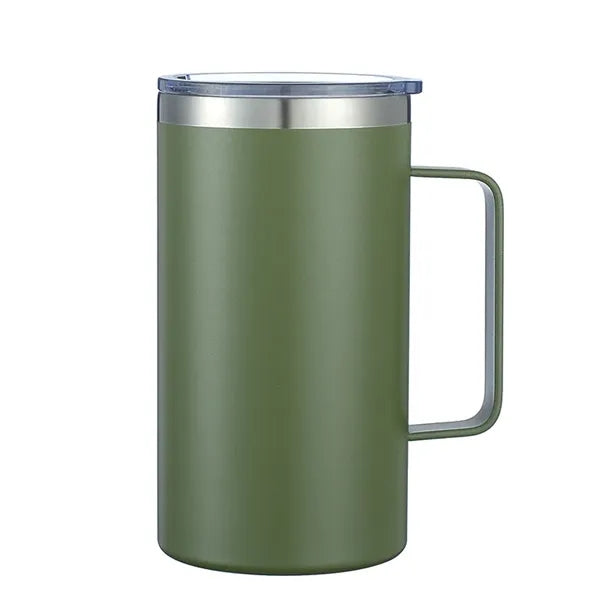 24oz 304 Stainless Steel Mug with Handle and Lid