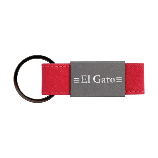 Boyd Aluminum & Leatherette Keyring