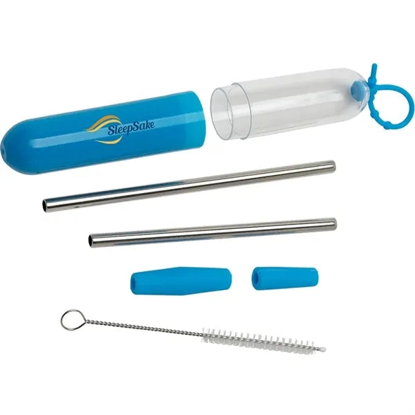Paloma 5-Piece Stainless Steel Straw Set