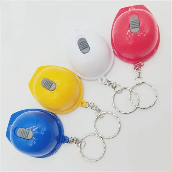 Mini LED Helmet Shape Keychain With Bottle Opener